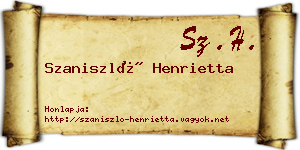 Szaniszló Henrietta névjegykártya
